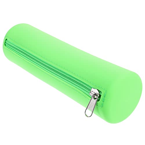 DRESSOOS Zipper Design Silikon Make-up Pinsel Halter Runde Tragbare Kosmetiktasche Für Damen Für Reisen Aufbewahrung Von Make-up Utensilien Frischem von DRESSOOS