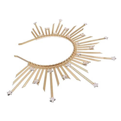 DRESSOOS Sonnenstirnband Aus Spikes Sunburst-kronen-kopfbedeckung Für Damen Gothic-accessoires Leicht Und Bequem Für Halloween-partys Und Cosplay von DRESSOOS