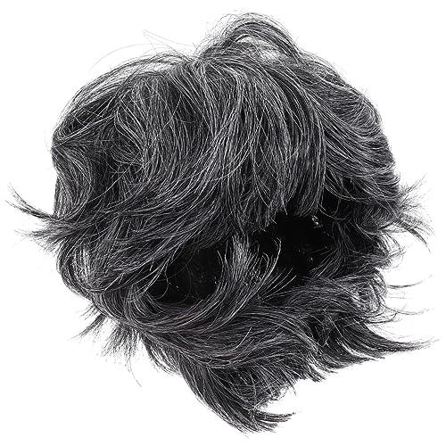 DRESSOOS Kurze Männerperücke Synthetische Perücke für Cosplay Atemberaubende Perücke für Partys und Kostüme Alter Mann Stil Kostüm Requisite von DRESSOOS