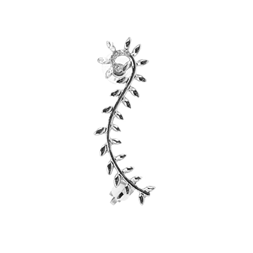 DRESSOOS Leaf Ohrclips Damen Elegant Blattschmuck Ohr Manschetten Modisch Einzelner Linker Ohrclip Für Geburtstag Hochzeit Party von DRESSOOS