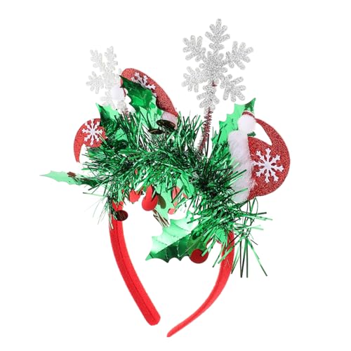 DRESSOOS Weihnachtlicher Kopfschmuck Mit Neujahrs-haarband Mit Folienstreifen Und Schneeflocken-design Für Festliche Anlässe Und Partys Vielseitig Tragbar Und von DRESSOOS