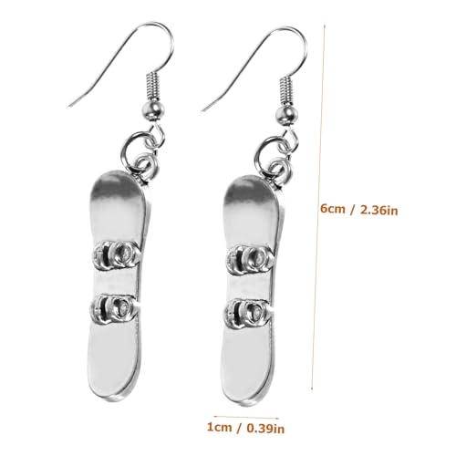 DRESSOOS Leichte Dekorative Snowboard anhänger Ohrringe aus Damen Dangle Schmuck Hautfreundlich Langlebig Modisch für Winter Freizeitoutfits Geeignet von DRESSOOS