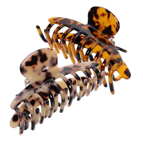 DRESSOOS 2stücke Leoparden Haarspange Haarklammer Für Frauen Große Kieferklammer Robuste Haar Klaue Klemmen Für Täglichen Gebrauch Und Verschiedene Frisuren von DRESSOOS