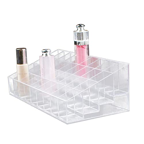 DRESSOOS Lippenstifthalter Mit Fächern Transparenter Lippenstift-organizer Aus Acryl Präsentationsständer Für Kosmetik-make-up Organisert Lippenstifte Lippenpflege Und Pinsel von DRESSOOS