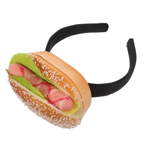 DRESSOOS Haarband Stirnband Mit Und Hamburger-details Realistische Essenssimulation Für Partys Und Festivals Leicht Und Langlebig Elastisches Design Für Kopfgrößen von DRESSOOS