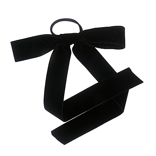 DRESSOOS Elastische Haargummis Mit Schleife Für Mädchen Zarte Haarschleifen Aus Velour Dekorativer Haarschmuck Für Pferdeschwanzhalter Tragbare Haardekor Für Alltag Und Partys von DRESSOOS