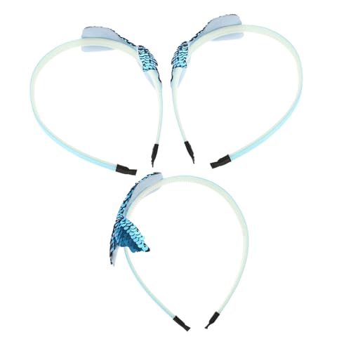 DRESSOOS 3stücke Kopfschmuck Für Mädchen Mit Meerjungfrauen-motiv Pailletten-stirnband Für Junge Mädchen Haarschmuck Für Mit Fisch-design Stirnbänder Für Meerjungfrau-haar-dekoration Für Pa von DRESSOOS