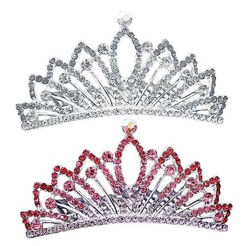DRESSOOS Mädchen Krone Haar Zubehör Kamm Diamant Kopfschmuck Für Partys von DRESSOOS