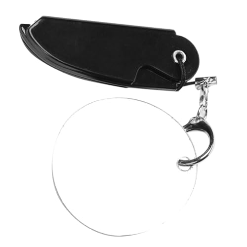 DRESSOOS Kleiner Klappkamm Mit Spiegel Faltbarer Bartkamm Tragbarer Feinzahnkamm Für Männer Schlüsselanhänger Mit Ovalem Spiegel Für Reisen Und Unterwegs von DRESSOOS