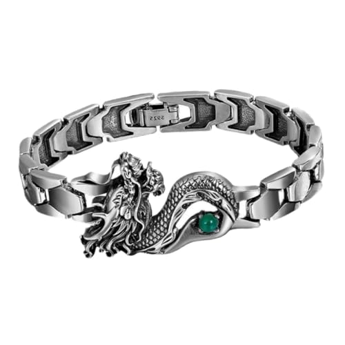 DRESSOOS Männliches Dragon Totem Armband aus Robustem Zinklegierung Langlebig und Farbbeständig Modisches Punk Design Verstellbares Neujahrsaccessoire für Stilakzente DRESSOOS Männliches Dragon Totem Armband aus Robustem Zinklegierung Langlebig und Farbbeständig Modisches Punk Design Verstellbares Neujahrsaccessoire für Stilakzente von DRESSOOS