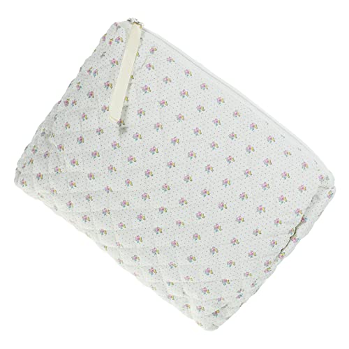 DRESSOOS Make-up-Tasche Mit Reißverschluss Große Gesteppte Aufbewahrungstasche Kulturbeutel Mit Mehreren Fächern Tragbarer Kosmetik-Organizer Modische Mustertasche von DRESSOOS