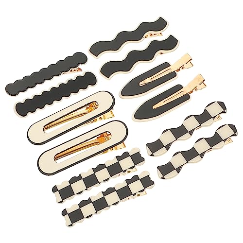 DRESSOOS Einzigartige 12-teilige Haarspangen Ohne Falten Karierte Haarspange Für Frauen Und Mädchen Dekorative Haarnadel von DRESSOOS
