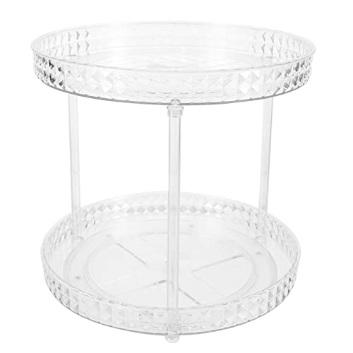 DRESSOOS 2stufe Drehbar Kosmetik Organizer Mit Rotations-parfümregal Für Schminktisch Aufbewahrungsbox Für Make-up Kosmetika Und Parfüm Geeignet Für Bad Und Schlafzimmer von DRESSOOS