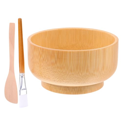 DRESSOOS Mascara Pinsel Set Mit Holz Maskenpinseln Für Diy Gesichtsmaske Mischschalen Anti-tropf Schalenpinsel Für Einfache Maskenherstellung Zu Hause von DRESSOOS