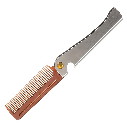 DRESSOOS Men Beard Brush Aus Edelstahl Faltbare Pflegebürste Für Bart Und Haarschnitt Mit Integriertem Flaschenöffner Für Unterwegs Für Barbierbedarf von DRESSOOS