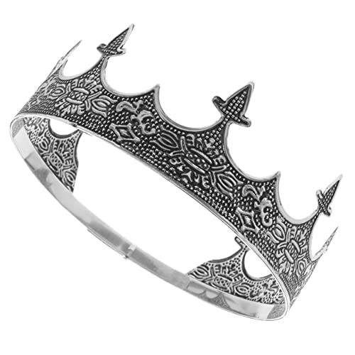 DRESSOOS Krone Für Männer Vintage Krone Kopfbedeckung Dekorative Party Requisite Herrenkostüm Bühne Hochzeit Metall Schmuck Cosplay Prop von DRESSOOS