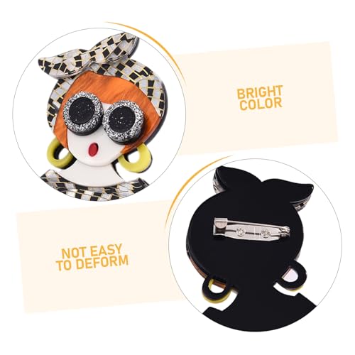 DRESSOOS Modische Damen Brosche Pin Girl form aus Robuste Anstecknadel für Kleidung Schals und Taschen Stilvolle Accessoire für Strickjacken und Alltagsmode von DRESSOOS