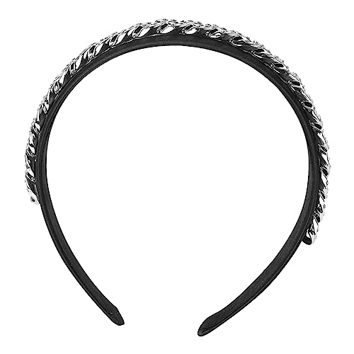 DRESSOOS 1stück Kreativer Titel Damen Haarband Mit Metallkette Eleganter Haarschmuck Für Besondere Anlässe Hochzeiten Und Partys Verziert Mit Strasssteinen Einzigartiges Design Dieser von DRESSOOS