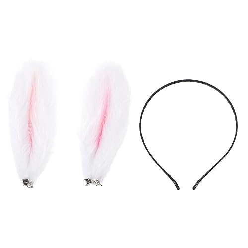 DRESSOOS Bunny Stirnband Mode Stirnband Clip Für Festival Weiche Ohr Haarband Leistung Kopfschmuck Prop von DRESSOOS