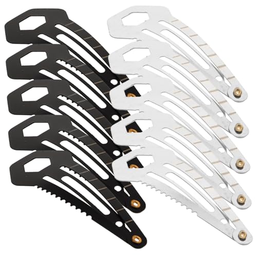 DRESSOOS 10er-pack Haarspangen Aus Edelstahl Multifunktionale Haarspangen Bobby Für Damen Set 5 in Silber Und 5 in Schwarz von DRESSOOS