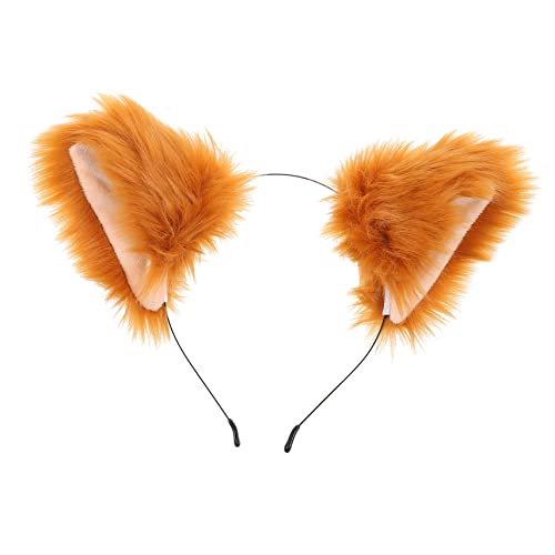 DRESSOOS Tierohr-stirnband Pelziges Kopfschmuck Entzückend Weibliches Stylvolles Accessoire Cosplay-haarband Kopfbedeckung Haarschmuck Charm Einfacher Gutgestalteter Fusseliges von DRESSOOS