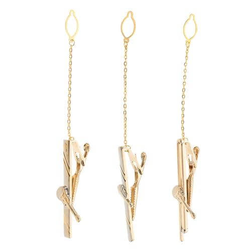 DRESSOOS Musikalische Krawattenklammern für Herren Kupfer Necktie Clasp mit Violine und Gitarre Elegantes Metall Design für Business Bühne und Konzerte von DRESSOOS