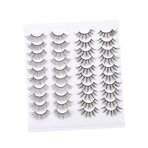 DRESSOOS Natürliches 3d-set Mit Falschen Wimpern 20 Paar Streifenwimpern Für Frauen Puppenstreifenwimpern Einfach Aufzutragende Make-up-wimpern DRESSOOS Natürliches 3d-set Mit Falschen Wimpern 20 Paar Streifenwimpern Für Frauen Puppenstreifenwimpern Einfach Aufzutragende Make-up-wimpern von DRESSOOS
