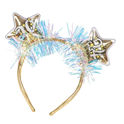DRESSOOS Neues Jahr Stirnband Silvesterparty Make-up-stirnband Partydekorationen Kopfbedeckung Frohes Jahr-party Organizer Für Stirnbandhalter Kostüm Stirnband Geburtstag Stirnbänder Pvc von DRESSOOS