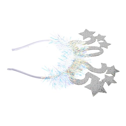 DRESSOOS Neujahrs Stirnband Tiara mit Einstellbaren Zahlen Glitzerstern Pailletten Haarband für Silvesterpartys Festlicher Kopfschmuck für Feierlichkeiten und Feste von DRESSOOS