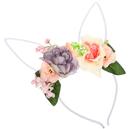 DRESSOOS Ostern Stirnband Haarschmuck Zu Ostern Kleider Für Mädchen Mädchen-outfit Stirnbänder Für Mädchen Blumenmädchen Haarschmuck Osterzubehör Kleidung Hasen Ohren Stoff von DRESSOOS