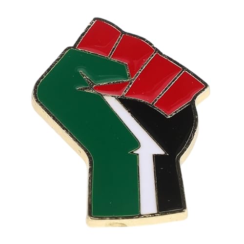 DRESSOOS Palästina Flaggen Anstecknadel Metallbrosche mit Freiheitsfaust Design Patriotisches Emaille Abzeichen für Kleidung Rucksack Hut Modisches Accessoire für Männer und Frauen von DRESSOOS