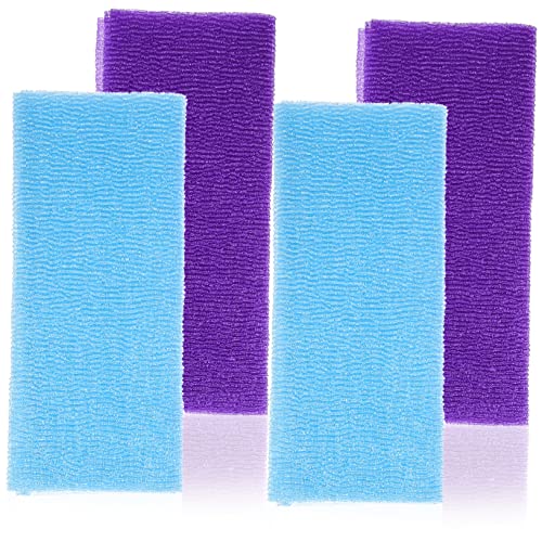 DRESSOOS Peeling-schrubbertücher – 4er-pack Japanische Waschlappen Badetuch Entfernung Abgestorbener Haut Für Die Dusche von DRESSOOS