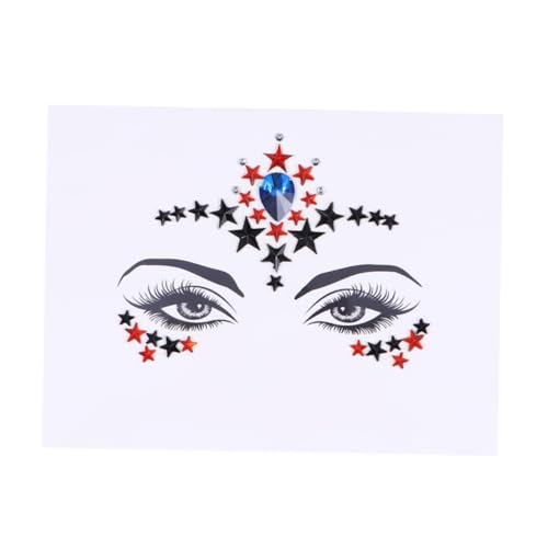 DRESSOOS Glänzendes Acryl-Juwelen-Aufkleber-Set für das Gesicht und den Körper von Kindern vormontierte Edelsteine ​​für die Festival-Dekoration Bühnenshow-Party von DRESSOOS