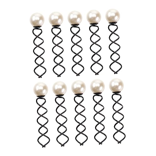 DRESSOOS Perlen Haarspangen Spiralklammern Für Frauen Hochzeits Und Party Dekoration 18MM Perlen Elegantes Haaraccessoire Für Besondere Anlässe Und Geburtstagsfeiern von DRESSOOS