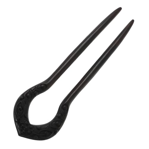 DRESSOOS Dekorative U-förmige Haarnadeln Aus Sandelholz Für Frauen Chinesischer Stil Haarstäbchen Für Lange Haare Dutt Und Hochsteckfrisuren Modernes Design Mit Eleganten Akzenten von DRESSOOS