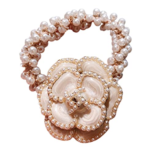 DRESSOOS Haargummi Pferdeschwanzhalter Damen Haarband Mit Blumenmuster Für Mädchen Zum Geburtstag Party von DRESSOOS