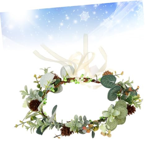 DRESSOOS Pine Cone Haarschmuck Haarreif mit Künstlichen Pflanzen Leichtes Stirnband für Hochzeit Party Braut Kopfschmuck Modisches Accessoire für Fotoshootings und Festliche Anlässe von DRESSOOS