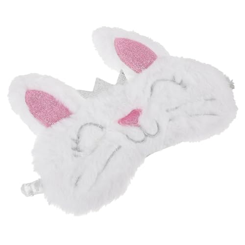 DRESSOOS Plüsch Augenmaske Kaninchen Schlafmaske Für Kinder Und Erwachsene Weich Und Bequem Für Reisen Und Entspannung Hautfreundliches Material Waschbar von DRESSOOS