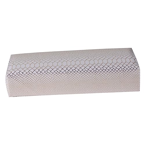 DRESSOOS Leder-Handauflagen für Nägel Maniküre-Handkissen Armauflage für Nägel Handkissen langlebig und bequem quadratisches Kissen weiß von DRESSOOS