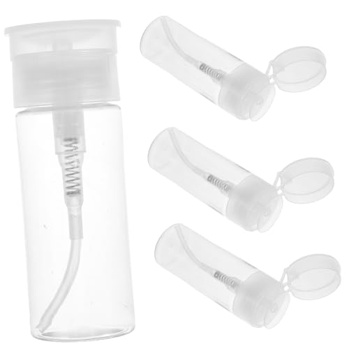 DRESSOOS Pumpflasche Mit Druckpumpe Reiseflasche Pet Zum Befüllen Mit Nagellackentferner Make-up-entferner Und Anderen Kosmetikflüssigkeiten Mit Messung Und Weitem Öffnung Für Einfachen von DRESSOOS