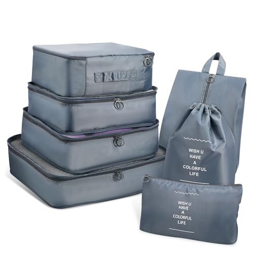 DRESSOOS Reise-Aufbewahrungstasche 1 Set Reisetasche Gepäck-Organizer Make-up-Taschen Sichere Reißverschlüsse Und Griffe von DRESSOOS