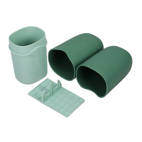 DRESSOOS Reise Zahnbürstenhalter Und Zahnpasta Behälter Tragbarer Und Praktischer Organizer Für Zahnbürsten Und Mundspülungen Für Reisen Camping Und Alltag von DRESSOOS