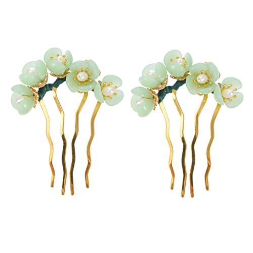 DRESSOOS Chinesische Haarnadel Grünes Haar Vintage Haarstyling Haarbraut Haarschmuck von DRESSOOS