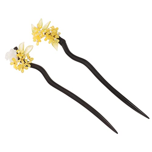 DRESSOOS Retro-vintage-haarstab 2 Stück Holz-haarnadel Für Frauen Chinesisches Haar-accessoire Haarstäbchen Für Dutt Chignon-nadel Zufälliger Stil DRESSOOS Retro-vintage-haarstab 2 Stück Holz-haarnadel Für Frauen Chinesisches Haar-accessoire Haarstäbchen Für Dutt Chignon-nadel Zufälliger Stil von DRESSOOS