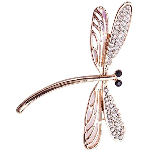 DRESSOOS Rhinestone Dragonfly Brosche für Damen Anstecknadel Hochwertigem Legierungsmaterial für Schal und Kleidung Accessoire für Besondere Anlässe und Alltag von DRESSOOS