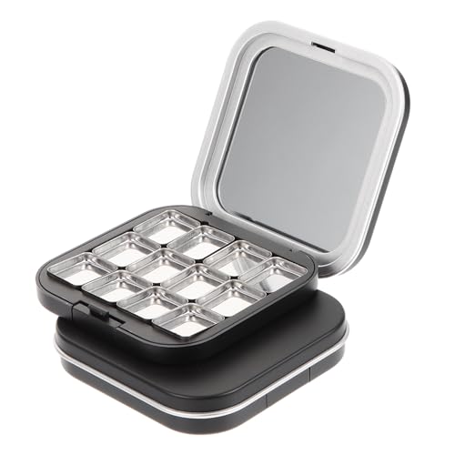 DRESSOOS 2stücke Leere Lidschattenpalette Mit Pfannen Für Make-up Kosmetik Organizer Schminkset Lidschattentablett Für Frauen Und Mädchen Leichte Und Tragbare Kosmetikbox von DRESSOOS
