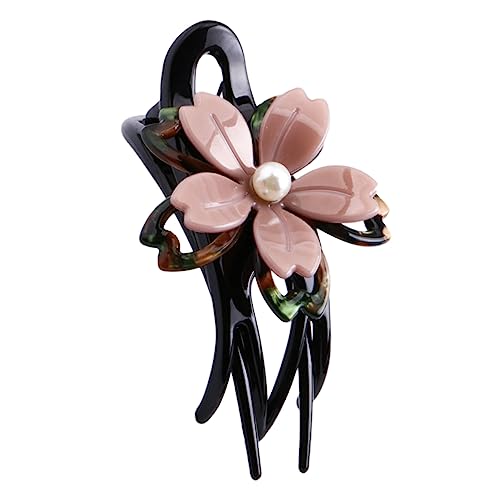 DRESSOOS Haarnadel Mit Clip Modisches Haar-accessoire Für Mädchen Haarspange Mit Acrylblume Geeignet Für Den Alltag Und Besondere Anlässe von DRESSOOS