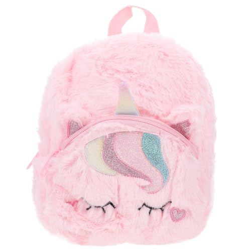 DRESSOOS Plüsch Einhorn Umhängetasche Für Mädchen Cartoon Schultertasche Rucksack Mit Großem Fassungsvermögen Verstellbarer Schultergurt Für Schule Spiel Und Reisen von DRESSOOS