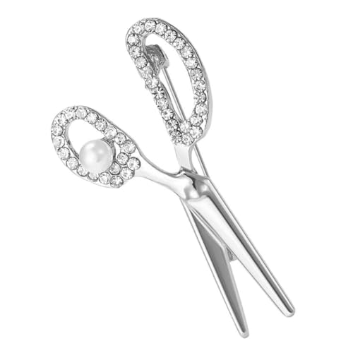 DRESSOOS Scherenbrosche mit Strass Silberfarbene Anstecknadel aus Langlebiger Legierung Modisches Accessoire für Damen und Herren Business-anzüge Vielseitig für Kleidung Schals und von DRESSOOS