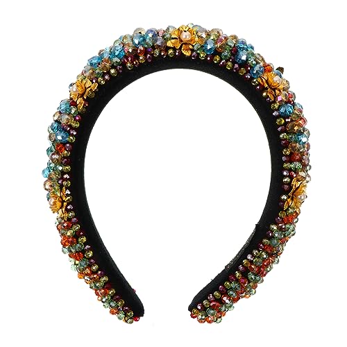 DRESSOOS Schickes Haarband Mit Strasssteinen Und Blumen-design Für Hochzeitsfeiern Bankette Tägliches Styling von DRESSOOS